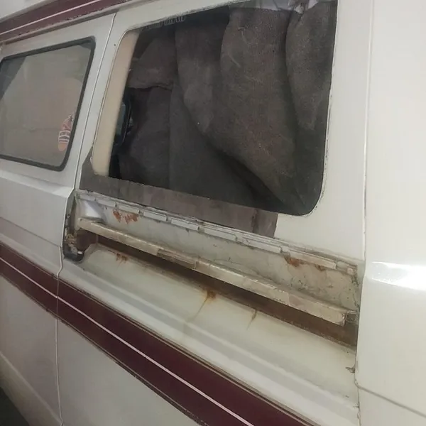 Caravan body repair finished